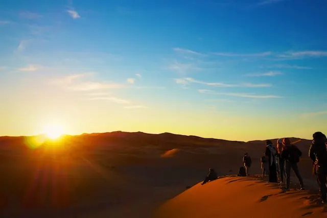 Sunrise view in Merzouga - 2 Days Desert Tour Marrakech to Merzouga