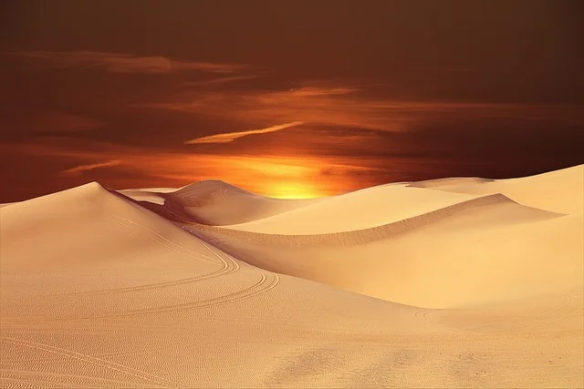 sunset landscape in erg chebbi dunes, 3-Day Desert Tour Marrakech to Fes